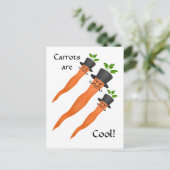 Grappige fancy koele wortelen briefkaart (Staand voorkant)