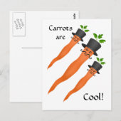 Grappige fancy koele wortelen briefkaart (Voorkant / Achterkant)