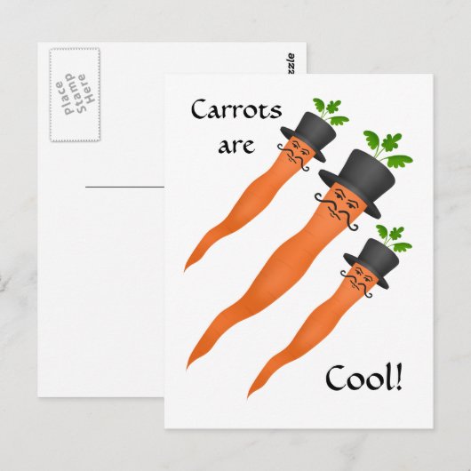 Grappige fancy koele wortelen briefkaart (Voorkant / Achterkant)