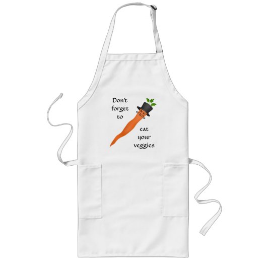 Grappige fancy wortel lang schort (Voorkant)