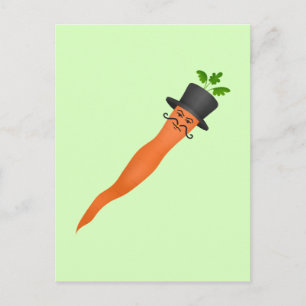 Grappige fancy wortels briefkaart
