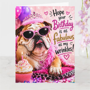 GRAPPIGE FANTASTISCHE ENGELSE BULLDOG VERJAARDAG KAART