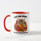 Grappige Fantastische Herfstkat Mok (Links)