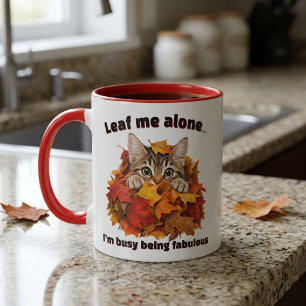 Grappige Fantastische Herfstkat Mok