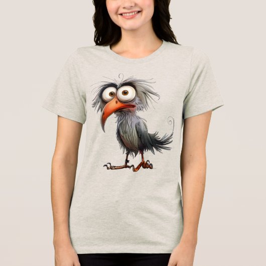 Grappige fantastische vogel Tri-Blend shirt (Voorkant)