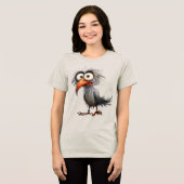 Grappige fantastische vogel Tri-Blend shirt (Voorkant volledig)