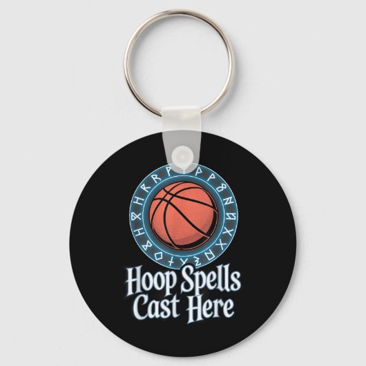 Grappige Fantasy Basketbal Spell League Draft Game Sleutelhanger (Voorkant)