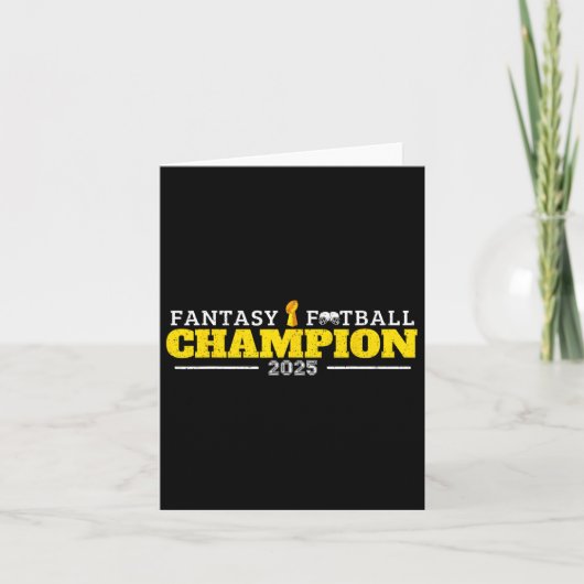 Grappige Fantasy Football 2025 Kampioen Fantasy Vo Kaart (Voorkant)