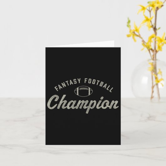 Grappige Fantasy Football Kampioen Draft Day Seizo Kaart (Gele Bloem)