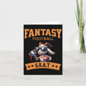 Grappige Fantasy Football Kampioengeit Kaart (Voorkant)