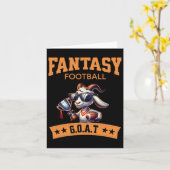 Grappige Fantasy Football Kampioengeit  Kaart (Gele Bloem)