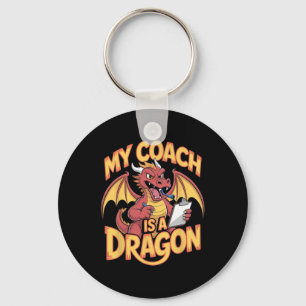 Grappige Fantasy Schets Coach Competitie Speler Hu Sleutelhanger