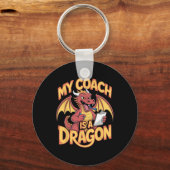 Grappige Fantasy Schets Coach Competitie Speler Hu Sleutelhanger (Voorkant)