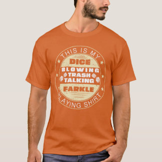Grappige Farkle die Farkle-spellen speelt voor een T-shirt