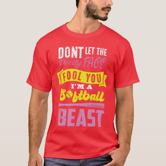 Grappige Fastpitch Meisjes Catcher Softbal Spel Ca T-shirt (Voorkant)