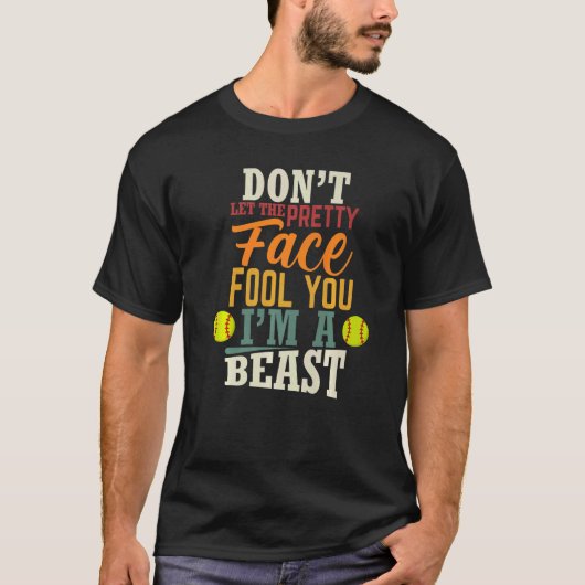 Grappige Fastpitch Meisjes Catcher Softbal Wedstri T-shirt (Voorkant)