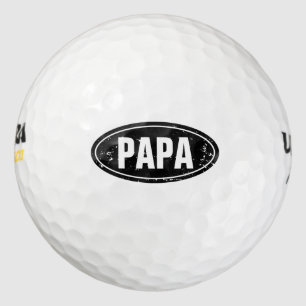 Grappige Fathers Day golfbal set voor vader PAPA Golfballen
