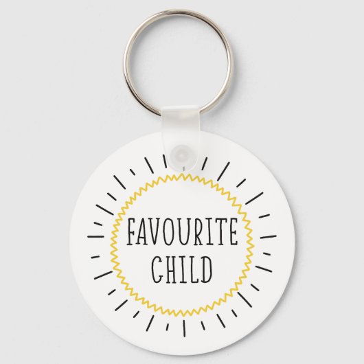 Grappige Favoriete Kind Sleutelhanger met bericht (Voorkant)
