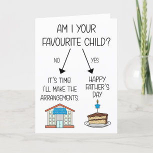 Grappige favoriete kind Vaderdag Kaart voor papa