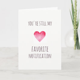 Grappige favoriete melding Valentijnse kaart