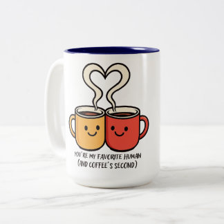 Grappige Favoriete Mens & Koffie Quote Koppel Mok