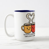 Grappige Favoriete Mens & Koffie Quote Koppel Mok (Links)