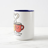 Grappige Favoriete Mens & Koffie Quote Koppel Mok (Center)