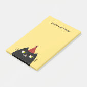 Grappige Feest Kat Plaknotities Schattig Kawaii Post-it® Notes (Schuin)