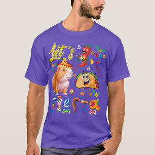 Grappige Feest Mexicaanse Cavia Met Sombrero Taco  T-shirt