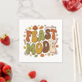 Grappige Feest Modus Retro Thanksgiving Servet (Insitu)