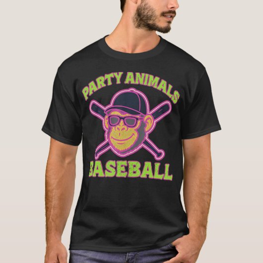 Grappige Feestdieren Honkbal Grappig T-shirt (Voorkant)