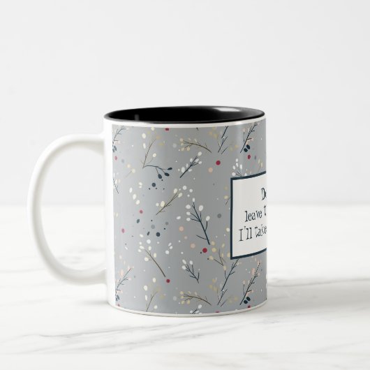 Grappige feestelijke kerst tweekleurige koffiemok (Links)