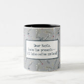 Grappige feestelijke kerst tweekleurige koffiemok (Center)