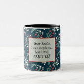 Grappige feestelijke kerst tweekleurige koffiemok (Center)