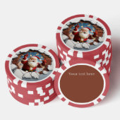 Grappige feestelijke kerstman tekst toevoegen poker chips (Opstapeling)