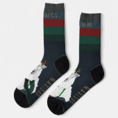 Grappige Feestelijke Schaap “Fleece Navidad” Donke Sokken (Links)