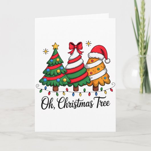 Grappige Feestelijke Sfeer Kerstmis Citaat Oh Chri Kaart (Voorkant)