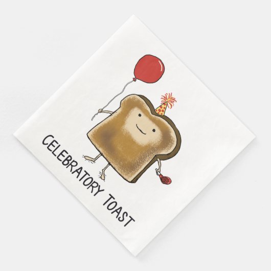 Grappige feestelijke toast servet (Hoek)