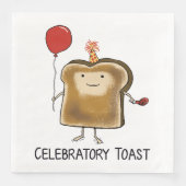Grappige feestelijke toast servet (Voorkant)