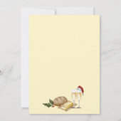 Grappige feestelijke unieke boter thema kerstfeest kaart (Achterkant)