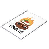 Grappige Feestelijke Vijgenpudding Grap  Notitieboek (Linkerzijde)