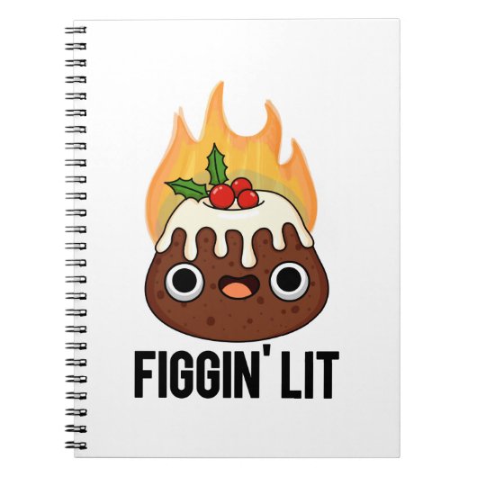 Grappige Feestelijke Vijgenpudding Grap  Notitieboek (Voorkant)