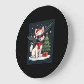 Grappige Feestelijke Zonnebril Hond met Kerstboom  Grote Klok (Hoek)