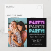 Grappige feestfoto Lesbische Homo LGBT Save the Da Aankondigingskaart (Voorkant / Achterkant)