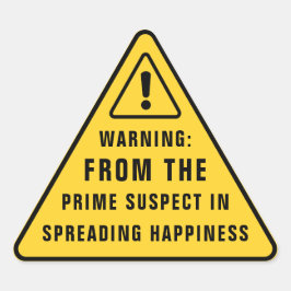 Grappige Feestwaarschuwingssticker | Geel Waarschu Sticker