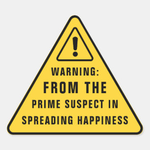 Grappige Feestwaarschuwingssticker Geel Waarschu Sticker