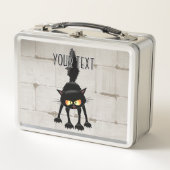 Grappige fel zwart kat cartoon  (Voorkant)