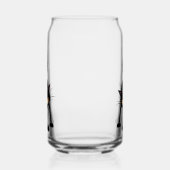 Grappige fel zwart kat cartoon  blikvorm glas (Links)