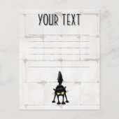 Grappige fel zwart kat cartoon  flyer (Achterkant)