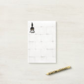 Grappige fel zwart kat cartoon  post-it® notes (Op bureau)